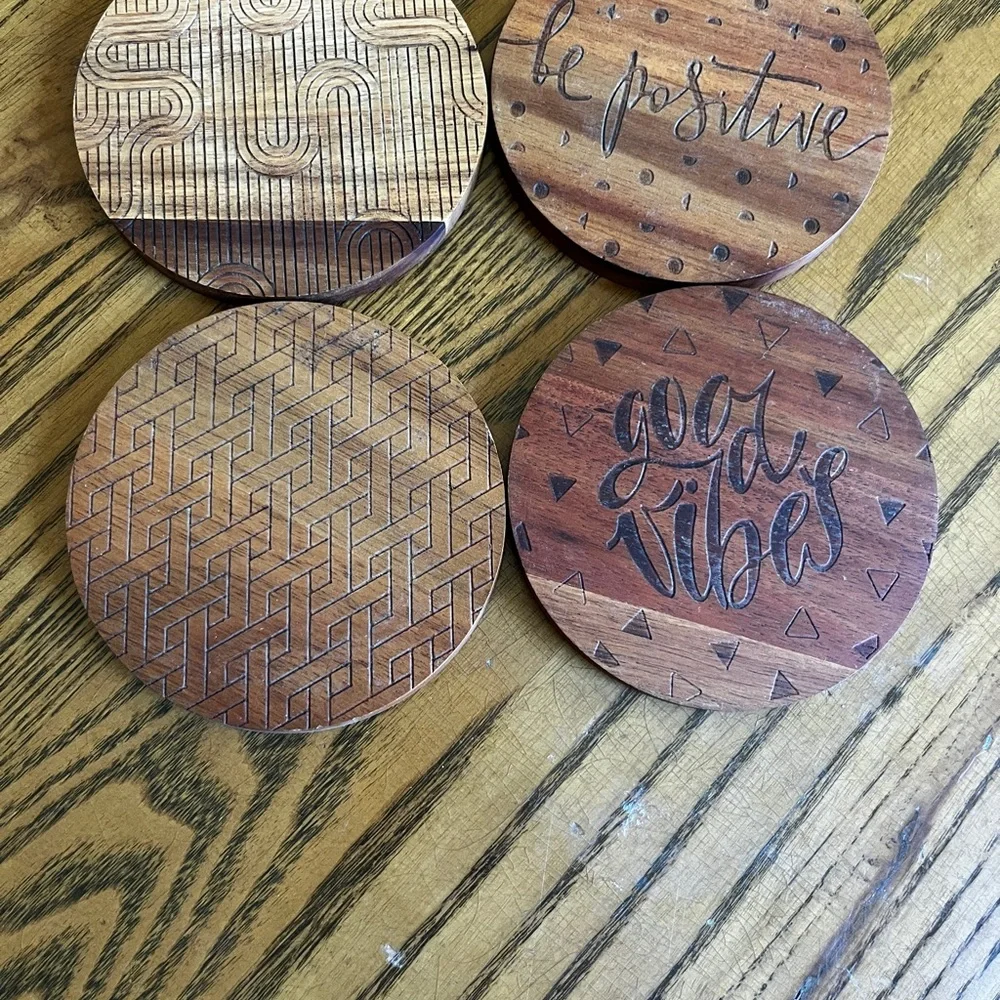 Thyme & Table Wooden Coaster Set